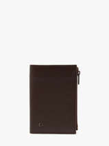 Wallet With Coin Purse Leather Etrier Brown madras EMAD619