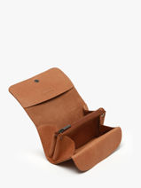 Coin Purse Leather Etrier Brown oil EOIL650-vue-porte