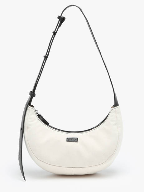 Sac Porté épaule M Sosoomao Coton Et Cuir Etrier Noir sosoomao coton ECSC057M