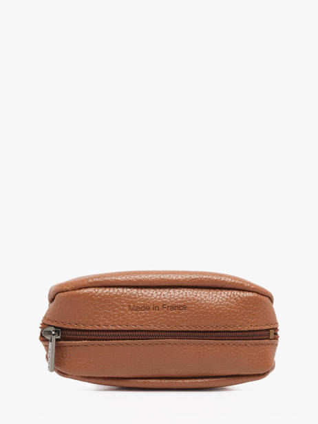 Leather Coin Purse Madras Etrier Brown madras EMAD041 other view 2