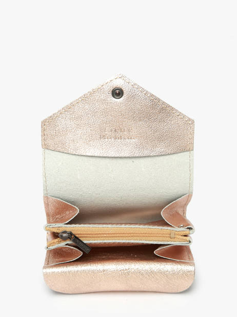 Coin Purse Leather Etrier Pink etincelle irisee EETI5018 other view 1